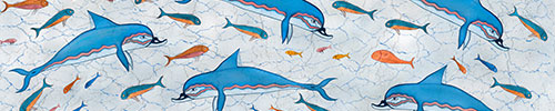 crete knossos dolphin fresco