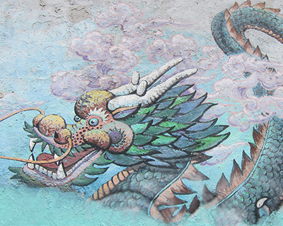 san francisco chinatown dragon mural
