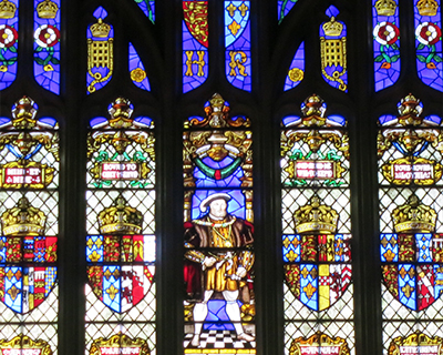 hampton court palace stained glass window