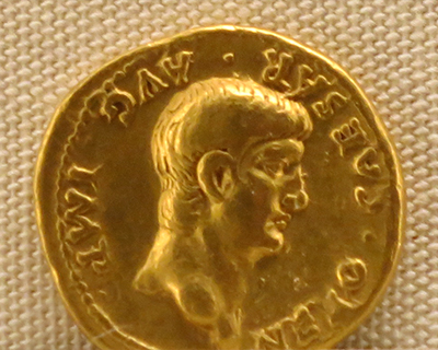 palazzo massimo alle terme gold coin nero 1st century