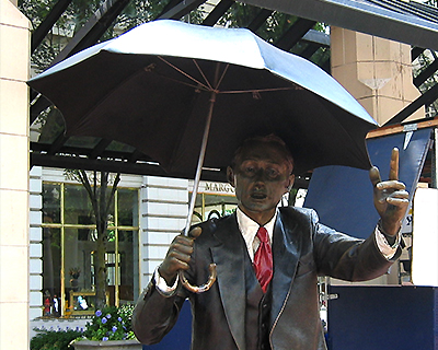 weather man statue pioneer square portland