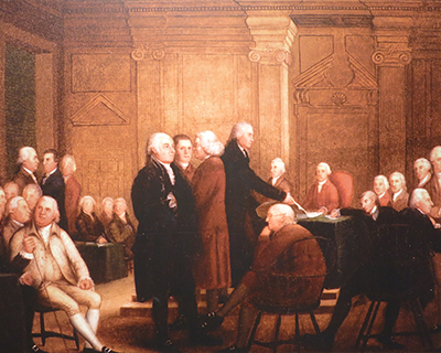 philadelphia independence hall signing declaraction of independence painting