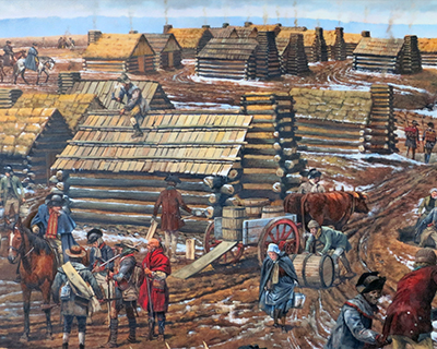 pennsylvania valley forge building illustration illustration