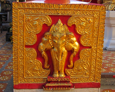 thailand wat doi suthep three-headed elephant